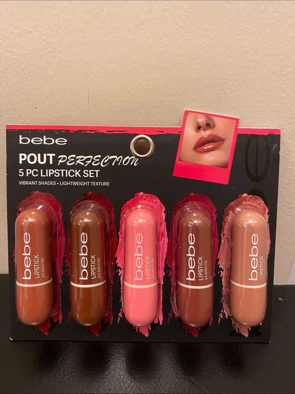 bebe Pout Perfection 5-Piece Lipstick Set - Nude, Brown & Pink Shades